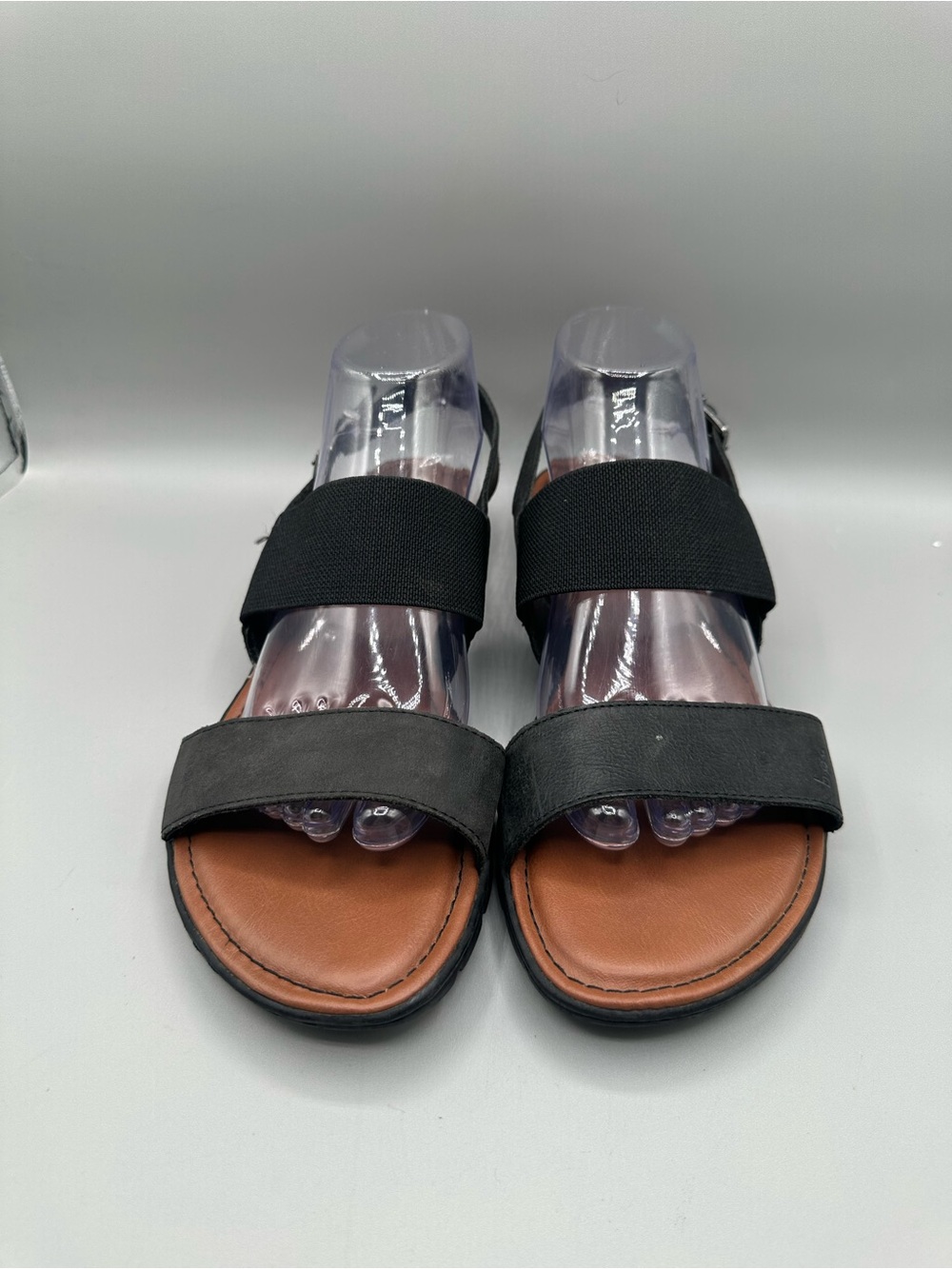 B.O.C Born Calla Strappy Stretch Slingback Sandal Women 10M Black - Picture 2 of 8